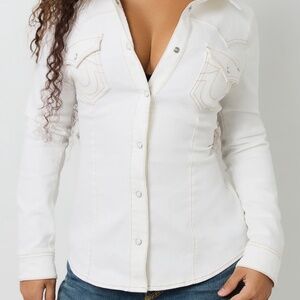 True religion western demin shirt